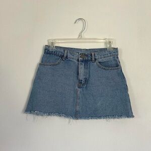 Brandy Melville light wash denim skirt.